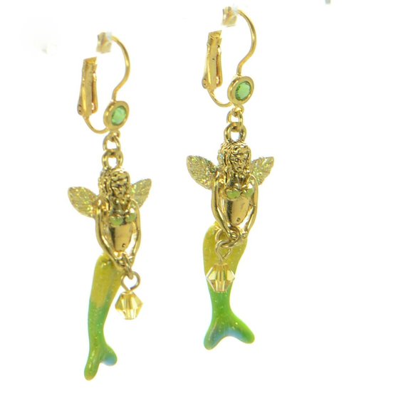 Kirks Folly Mermaid Leverback Earrings - Picture 4 of 5